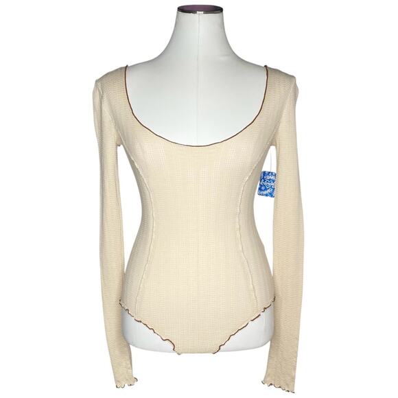 Free People Intimately Nikita Long Sleeve Bodysuit size XS NWT - Picture 3 of 10
